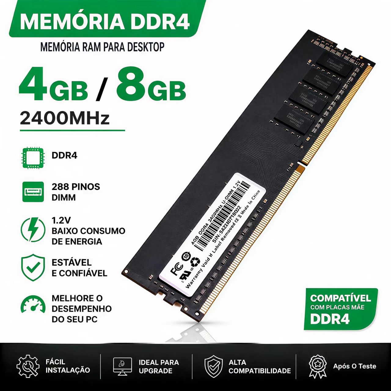 Server Memory Ddr4 - RAM DDR4 4GB 8GB 2400MHz Memori