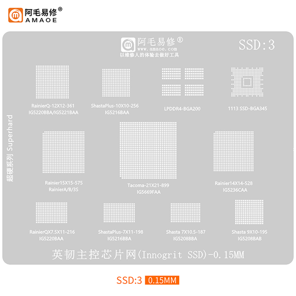 Stensil Reballing SSD AMAOE: T - Ddr2 Ram ulasan dan harga