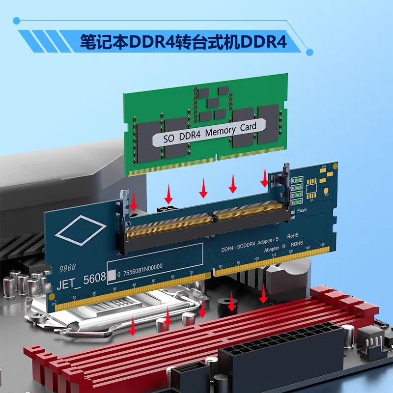 Kartu Adaptor DDR3 DDR4 DDR5 S - Ddr4 Desktop Ram ulasan dan harga